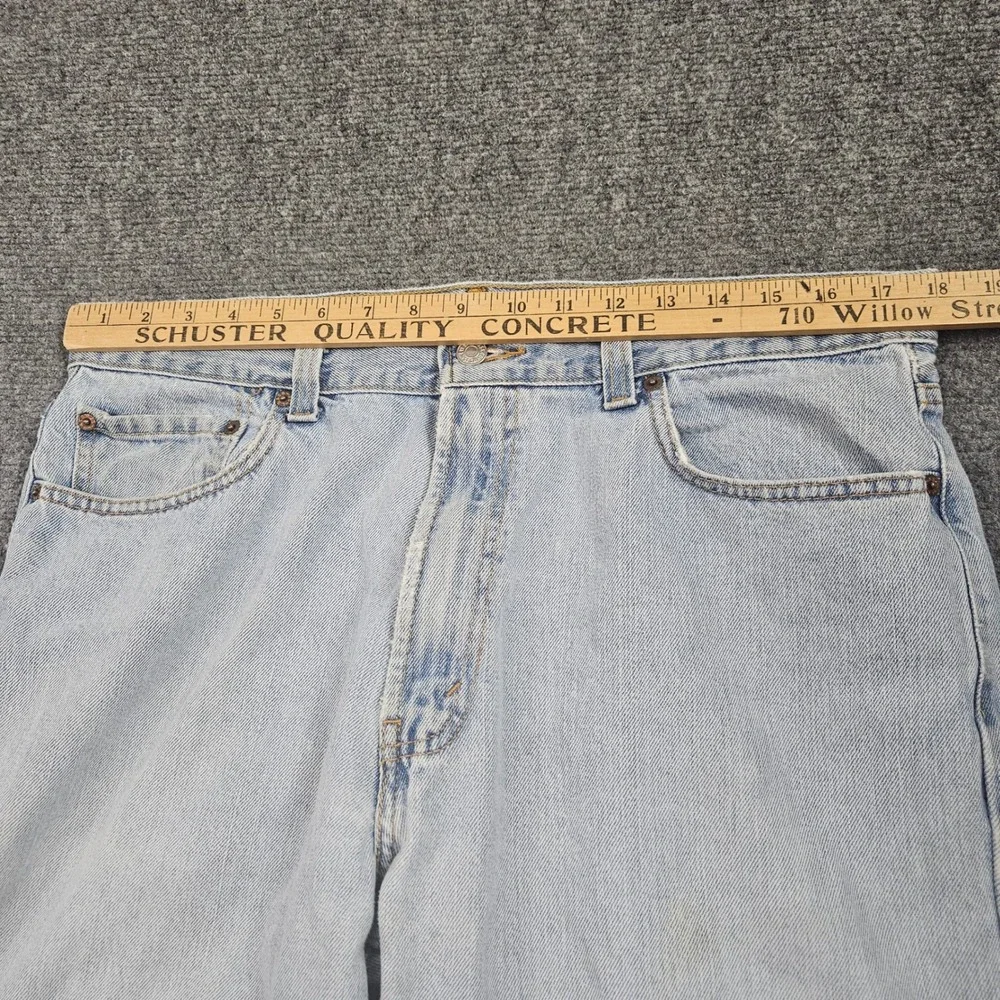 y2K Levis 550 Jeans‎ 36x34 Light Wash Distressed Frayed Grunge Baggy Denim